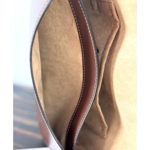 NWT Coach Andrea Shoulder bag in Brown Signature Jacquard - Picture 12 of 16